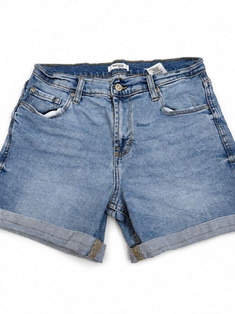 KENSIE JEANS THE SHORT CUFFED DENIM SHORTS LIGHT WASH SIZE 8/29